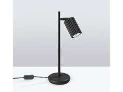 Candeeiro De Mesa Karbon Minimalista, Alumínio - 1 Lichtbronnen - L.14.5 X H.43 Cm - Preto