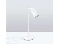 Candeeiro De Mesa Karbon Minimalista, Alumínio - 1 Lichtbronnen - L.14.5 X H.43 Cm - Branco
