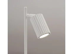Candeeiro De Mesa Karbon Minimalista, Alumínio - 1 Lichtbronnen - L.14.5 X H.43 Cm - Branco