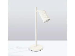 Candeeiro De Mesa Karbon Minimalista, Alumínio - 1 Lichtbronnen - L.14.5 X H.43 Cm - Bege
