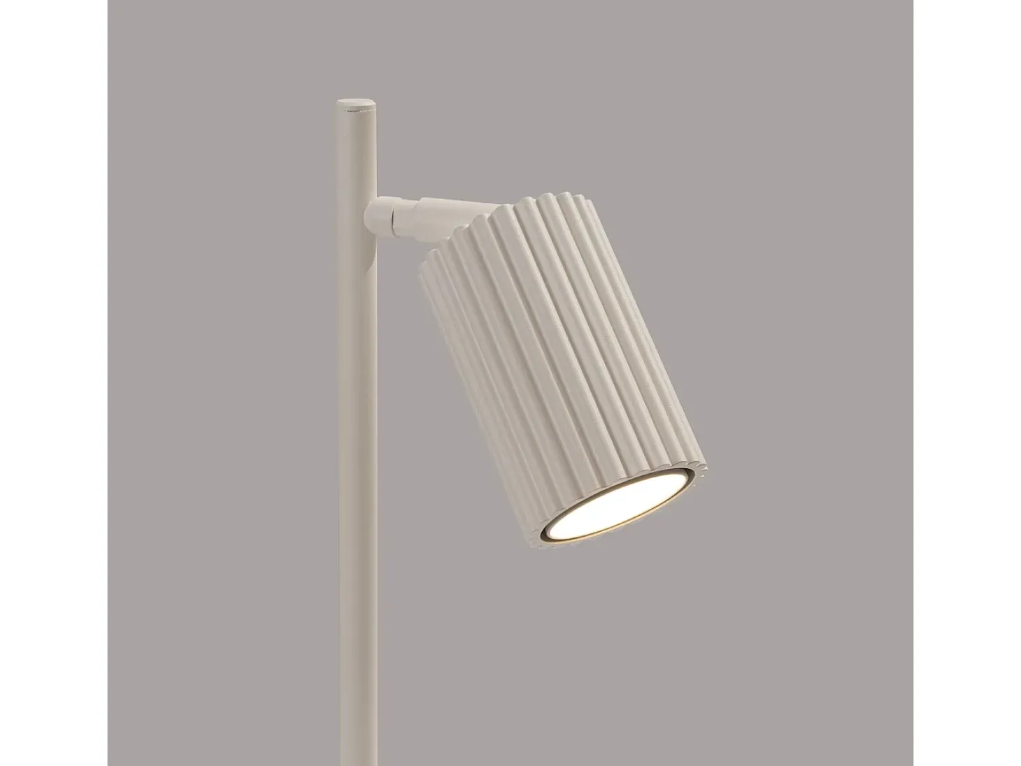 Candeeiro De Mesa Karbon Minimalista, Alumínio - 1 Lichtbronnen - L.14.5 X H.43 Cm - Bege