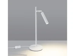 Candeeiro De Mesa Pastelo Moderno, Aço - 1 Lichtbronnen - L.14 X H.43 Cm - Branco