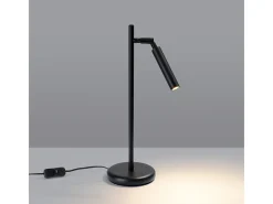 Candeeiro De Mesa Pastelo Moderno, Aço - 1 Lichtbronnen - L.14 X H.43 Cm - Preto