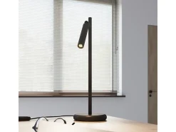 Candeeiro De Mesa Pastelo Moderno, Aço - 1 Lichtbronnen - L.14 X H.43 Cm - Preto