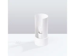 Candeeiro de mesa Torow minimalista, aço - 1 fontes de luz 3000K - L.10 x H.21 cm - branco