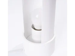 Candeeiro de mesa Torow minimalista, aço - 1 fontes de luz 4000K - L.10 x H.21 cm - branco