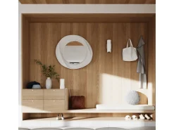Candeeiro de mesa Torow minimalista, aço - 1 fontes de luz 4000K - L.10 x H.21 cm - branco