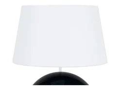 Candeeiro de mesa TOSEL ANAIS tecido coluna castanho D35 x H84 cm