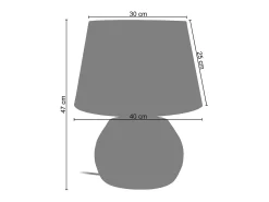 Candeeiro de mesa TOSEL BATICALLOA cortiça cônico cortiça D30 x H50 cm