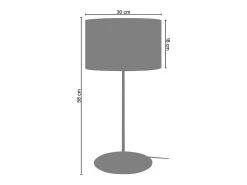 Candeeiro de mesa TOSEL GLOBE JUNON 300 metal globo taupe D30 x H30 cm