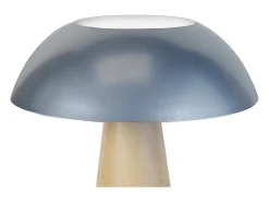 Candeeiro de mesa TOSEL LAM. BASEL metal oval cinza D30 x H39 cm