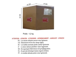 Candeeiro de mesa TOSEL TÉTRAÈDRE 2A tecido geométrico Madeira preta D35 x H48 cm