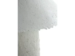 Candeeiro de mesa 45x45x46 com base e abajur em papel maché branco