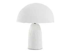 Candeeiro de mesa 40x40x40x50 com base e abajur em papel maché branco