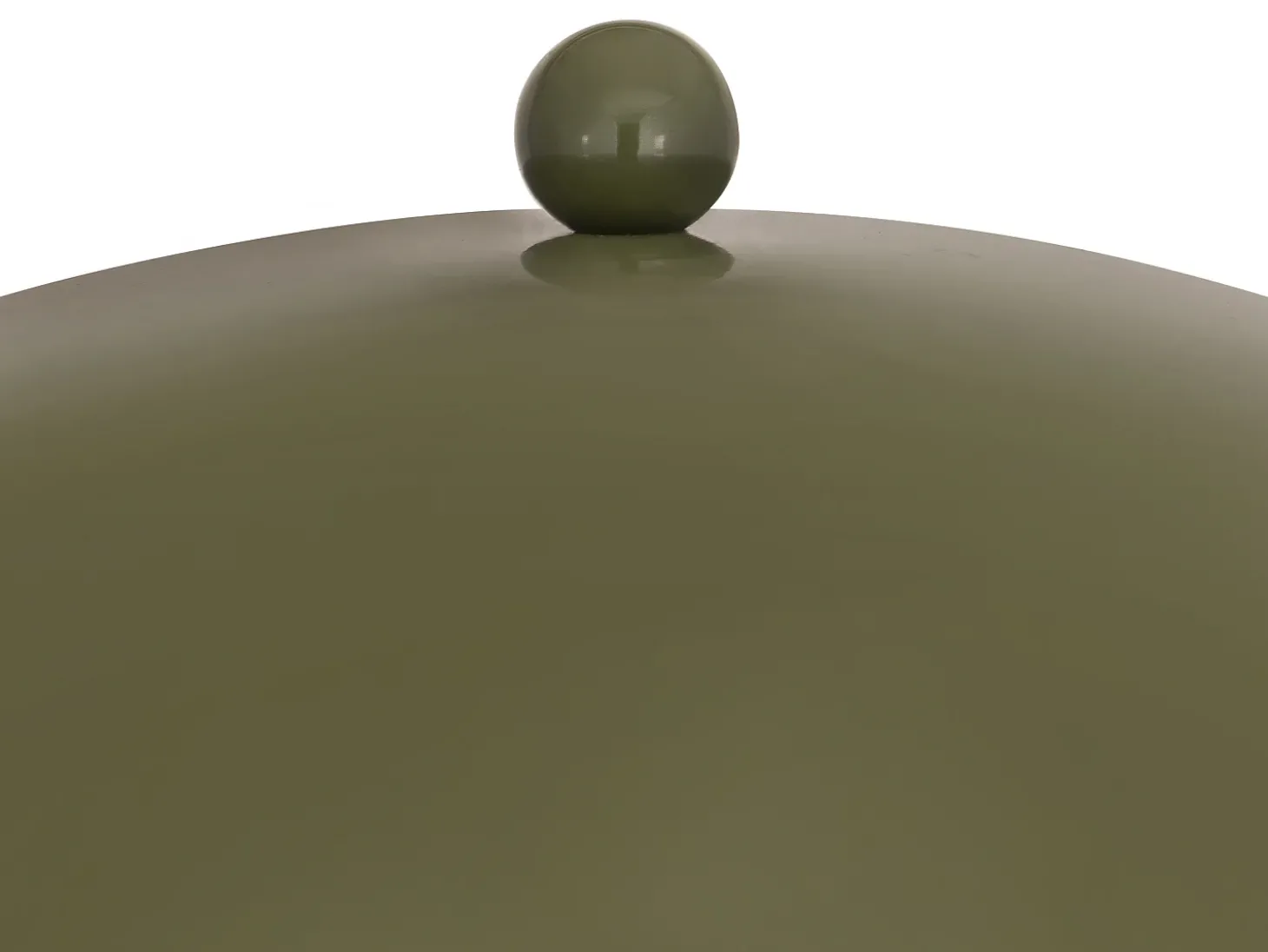 Candeeiro de pé em forma de cogumelo de metal, D. 45 x H. 147 cm, Caqui brilhante, ELDON