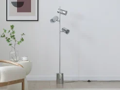 candeeiro de pé em latão dourado D.32 x A.155 cm - KINLEY