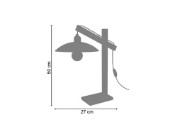 Candeeiro de pé para leitura TOSEL LODGE metal articulado rosa D29 x H150 cm