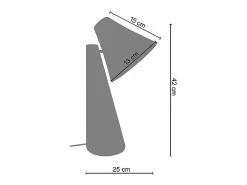 Candeeiro de pé para leitura TOSEL PILORI CYLINDRE tecido articulado vermelho D80 x H180 cm