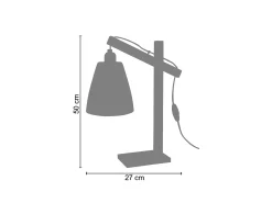 Candeeiro de pé para leitura TOSEL SAINT MALO metal arqueado bronze D29 x H150 cm