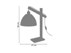 Candeeiro de pé para leitura TOSEL LODGE metal articulado malva D29 x H150 cm
