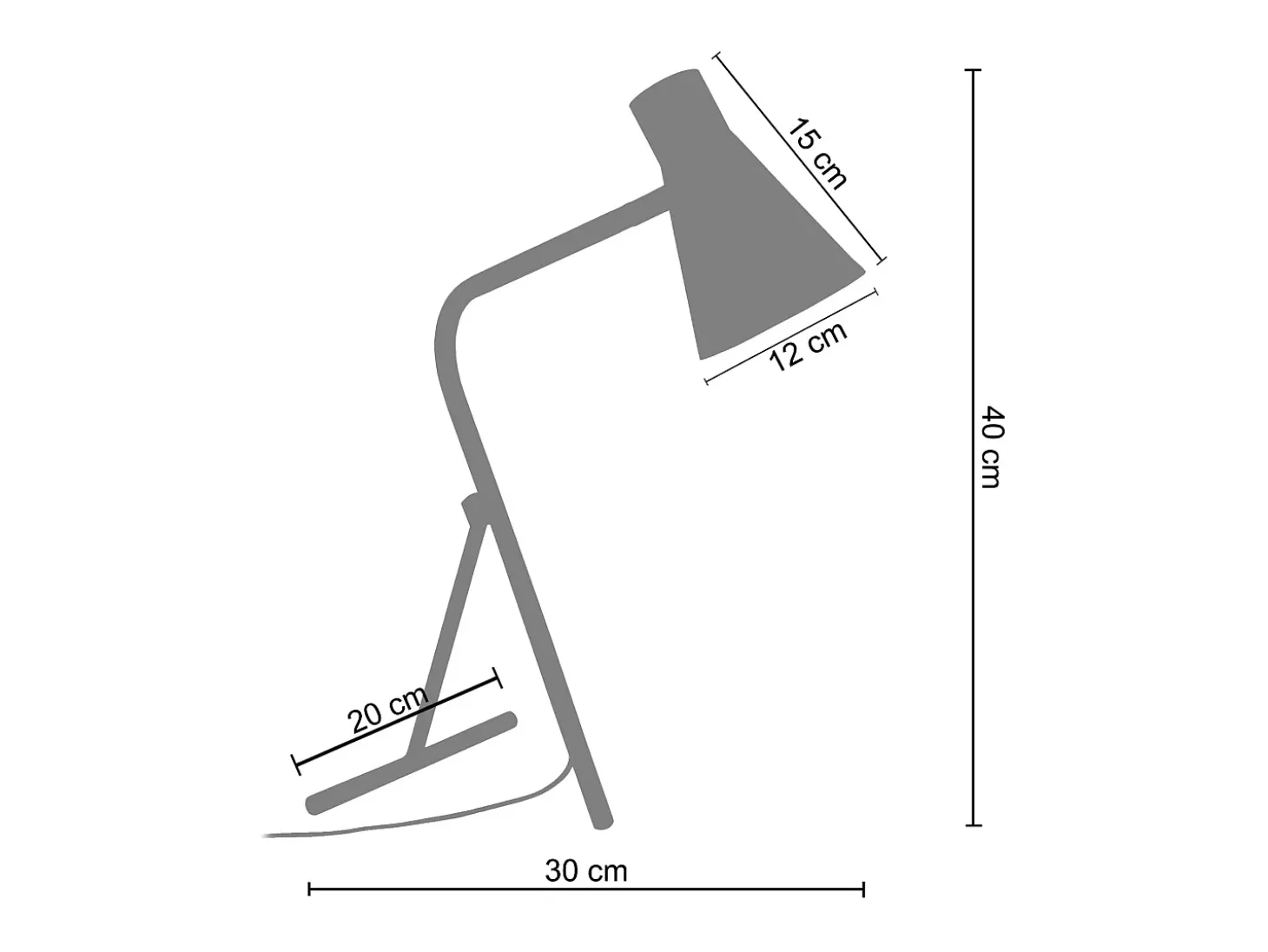 Candeeiro de pé para leitura TOSEL PILORI CELICA metal articulado branco D80 x H180 cm