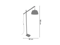 Candeeiro de pé para leitura TOSEL LODGE metal articulado azul D29 x H150 cm