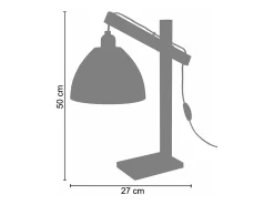Candeeiro de pé para leitura TOSEL LODGE metal articulado cinza D29 x H150 cm