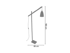 Candeeiro de pé para leitura TOSEL LODGE metal articulado roxo D29 x H150 cm