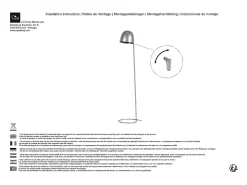 Candeeiro de pé para leitura TOSEL BOLLYWOOD metal articulado preto D40 x H150 cm