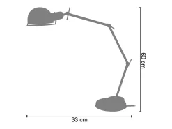 Candeeiro de pé para leitura TOSEL AQUITAINE metal articulado taupe D29 x H150 cm