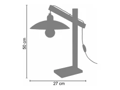 Candeeiro de pé para leitura TOSEL PILORI CYLINDRE tecido articulado cru D80 x H180 cm