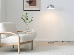 candeeiro de pé prateada D.30 x H.149 cm - ONTARIO