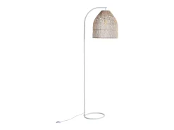 Candeeiro de pé étnico em ferro e rotim natural - A.177 cm - PARNAIBA
