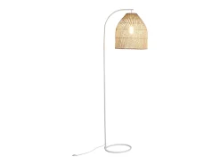 Candeeiro de pé étnico em ferro e rotim natural - A.177 cm - PARNAIBA