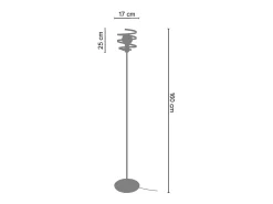 Candeeiro de Pé TOSEL ASGARD tecido tripé branco D45 x H148 cm
