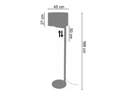 Candeeiro de Pé TOSEL COCHIN P tecido certo óleo D40 x H190 cm