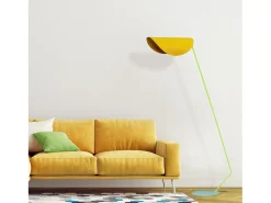 Candeeiro de Pé TOSEL DEMI LUNE metal certo amarelo D30 x H165 cm