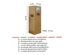 Candeeiro de Pé TOSEL GOURDON tecido ÁRVORE taupe D45 x H150 cm