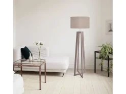 Candeeiro de Pé TOSEL HOD B tecido certo taupe D40 x H155 cm