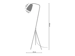 Candeeiro de Pé TOSEL KAROL metal certo malva D25 x H160 cm