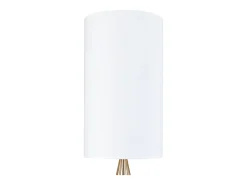 Candeeiro de Pé TOSEL LISBURNE tecido coluna branco D30 x H155 cm