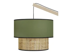 Candeeiro de Pé TOSEL MANON B tecido coluna amarelo D40 x H155 cm