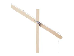 Candeeiro de Pé TOSEL TANDEM1B tecido certo madeira D35 x H155 cm