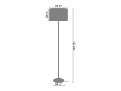 Candeeiro de Pé TOSEL TRESSÉ.BAGO A metal e madeira tripé Carvalho D40 x H160 cm