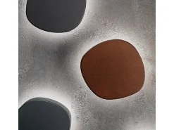Candeeiro de parede LED Zafferano Ciottolo IP54 7W 890lm 3000K em Alumínio Corten