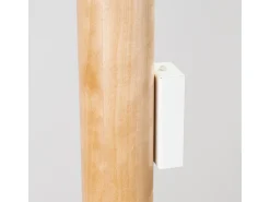 Candeeiro de parede Lino moderno, madeira/aço - 2 lichtbronnen - L.6 x H.30 cm - madeira natural/branco
