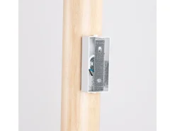 Candeeiro de parede Lino moderno, madeira/aço - 2 lichtbronnen - L.6 x H.30 cm - madeira natural/branco