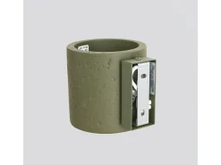 Candeeiro de parede Orbis industrial, concreto - 1 lichtbronnen - L.10 x H.10 cm - verde-oliva