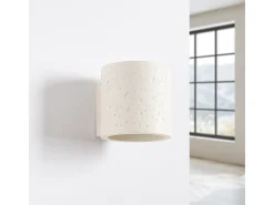 Candeeiro de parede Orbis industrial, concreto - 1 lichtbronnen - L.10 x H.10 cm - bege