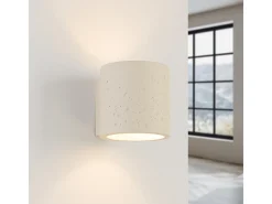 Candeeiro de parede Orbis industrial, concreto - 1 lichtbronnen - L.10 x H.10 cm - bege